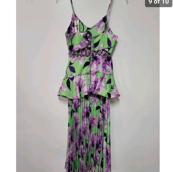 Anthropologie Delfi Collective Pleated Midi Dress Size Xs $444 - Picture 9 of 10